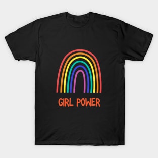 Girl Power Rainbow Design T-Shirt